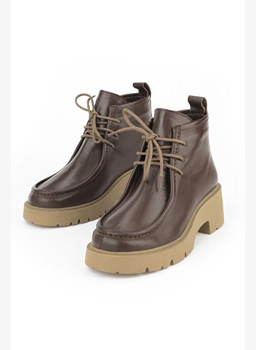 Ziya, Kadın Hakiki Deri Bot 1531030Z2590 Kahve - Görsel 6