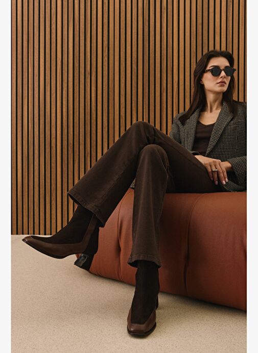 Ziya, Kadın Hakiki Deri Bot 1531030Z2596 Kahve - Görsel 7