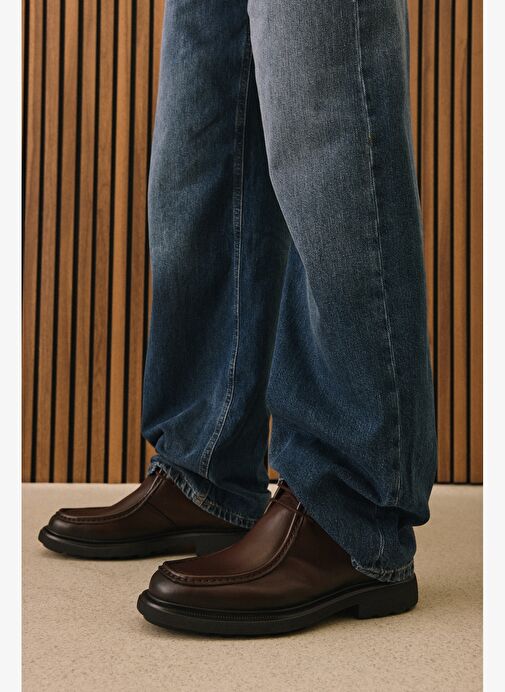 Ziya, Erkek Hakiki Deri Bot 1531043Z4049 Kahve - Görsel 7