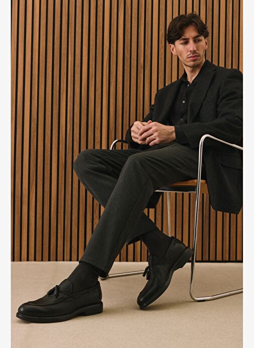 Ziya, Erkek Hakiki Deri Ayakkabı 1531043Z4193 Siyah - Görsel 8