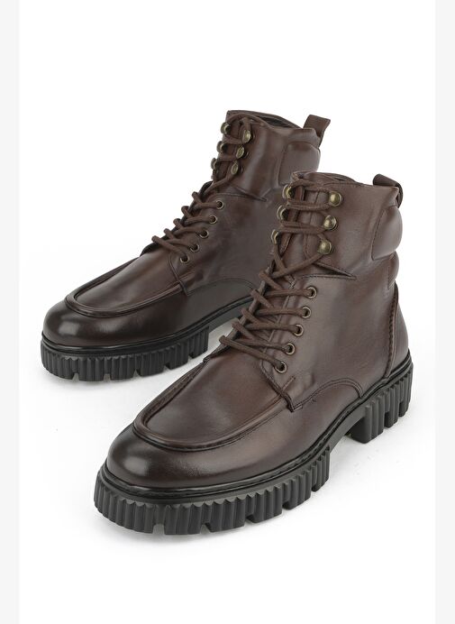 Ziya, Erkek Hakiki Deri Bot 1531043Z54063 Kahve - Görsel 6