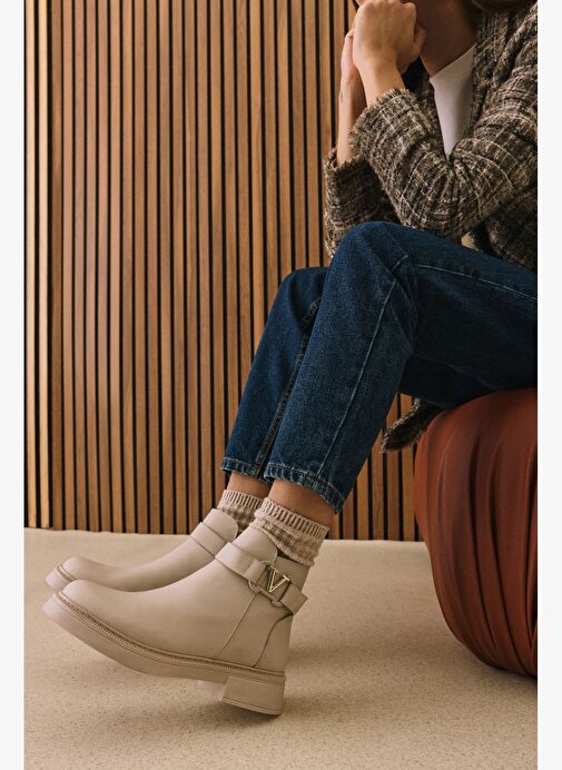 Ziya, Kadın Bot 1531044Z4009 Bej - Görsel 8