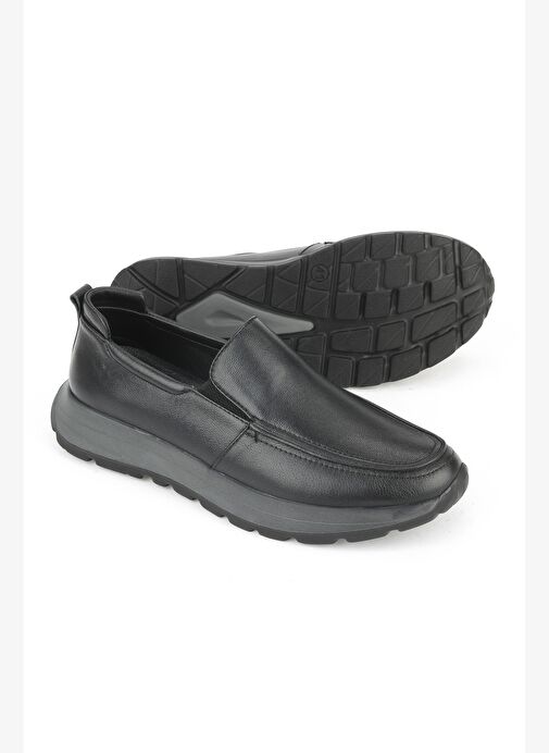 Ziya, Erkek Hakiki Deri Konfor Ayakkabı 15310Z8082 Siyah - Görsel 5