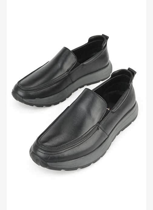 Ziya, Erkek Hakiki Deri Konfor Ayakkabı 15310Z8082 Siyah - Görsel 6