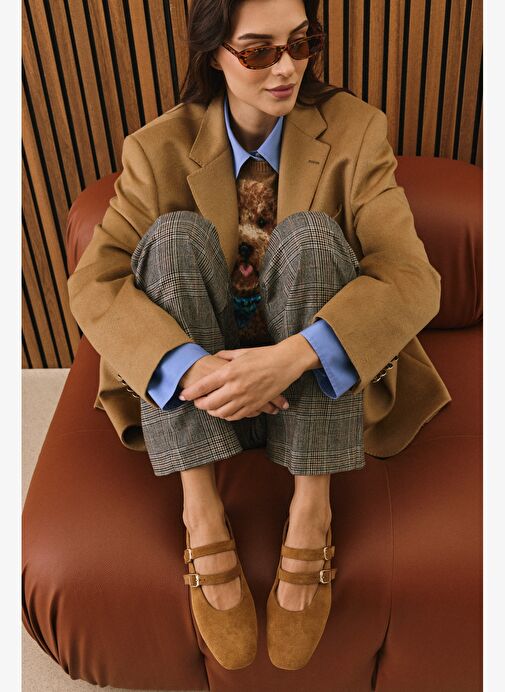 Ziya, Kadın Hakiki Deri Babet 153111Z4083 Camel - Görsel 7