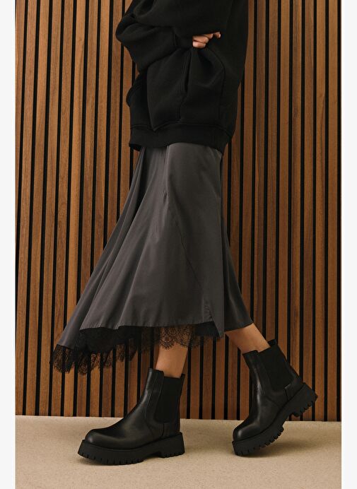 Ziya, Kadın Hakiki Deri BOT 15319Z66453 Siyah - Görsel 7