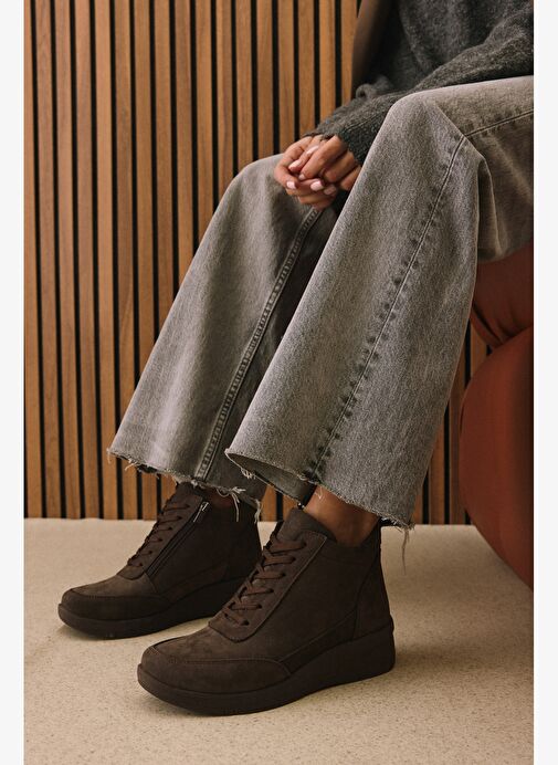 Ziya, Kadın Hakiki Deri Bot 153359Z3752 Kahve - Görsel 7