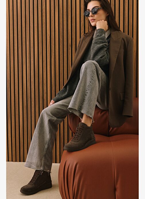 Ziya, Kadın Hakiki Deri Bot 153359Z3752 Kahve - Görsel 8