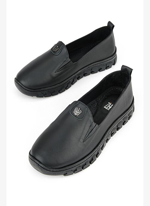 Ziya, Kadın Hakiki Deri Konfor Ayakkabı 153387Z02025 Siyah - Görsel 6