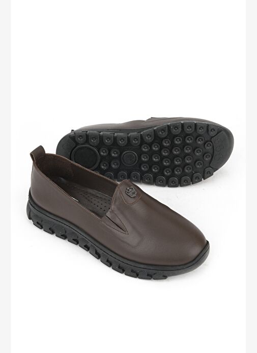 Ziya, Kadın Hakiki Deri Konfor Ayakkabı 153387Z02025 Kahve - Görsel 5