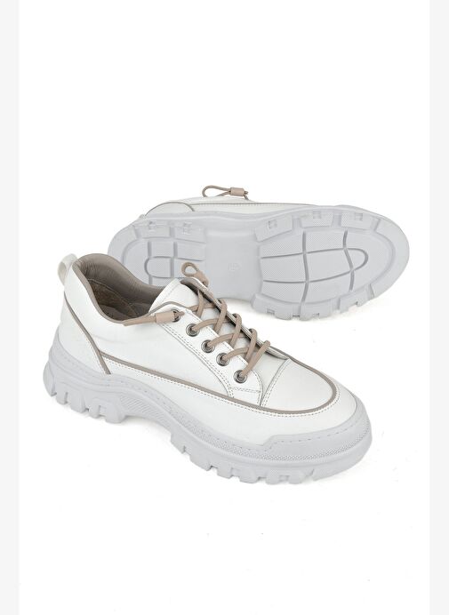 Ziya, Kadın Hakiki Deri Ayakkabı 153387Z200 Beyaz - Görsel 5