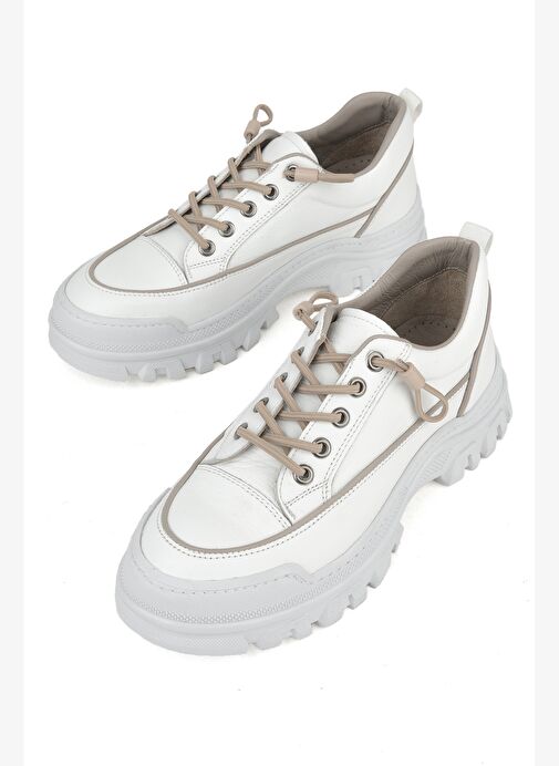 Ziya, Kadın Hakiki Deri Ayakkabı 153387Z200 Beyaz - Görsel 6