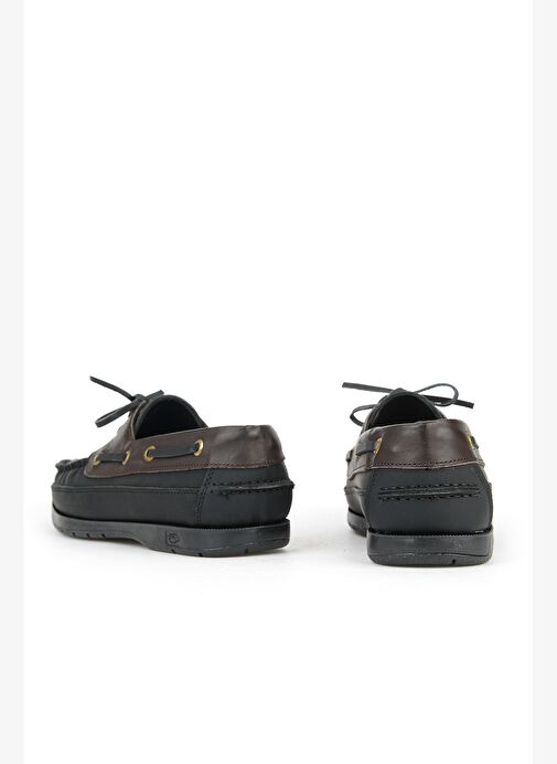 Ziya, Hakiki Deri Erkek Günlük Ayakkabı 153423Z292 Siyah-Kahve - Görsel 4