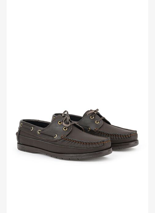 Ziya, Hakiki Deri Erkek Günlük Ayakkabı 153423Z292 Kahve - Görsel 3