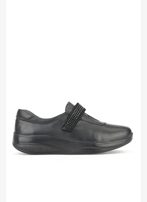 Ziya, Kadın Hakiki Deri Konfor Ayakkabı 15355Z2417 Siyah - Görsel 2