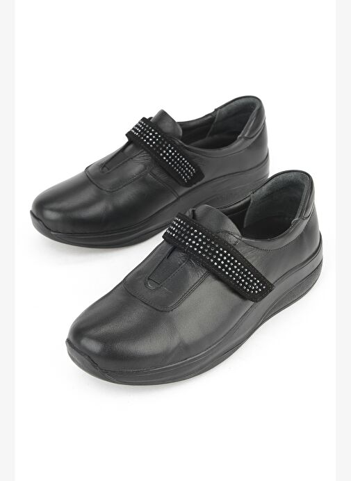 Ziya, Kadın Hakiki Deri Konfor Ayakkabı 15355Z2417 Siyah - Görsel 6