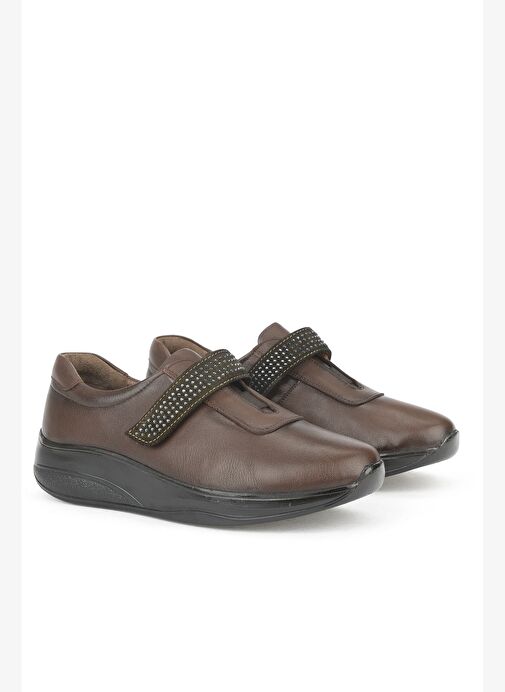 Ziya, Kadın Hakiki Deri Konfor Ayakkabı 15355Z2417 Kahve - Görsel 3