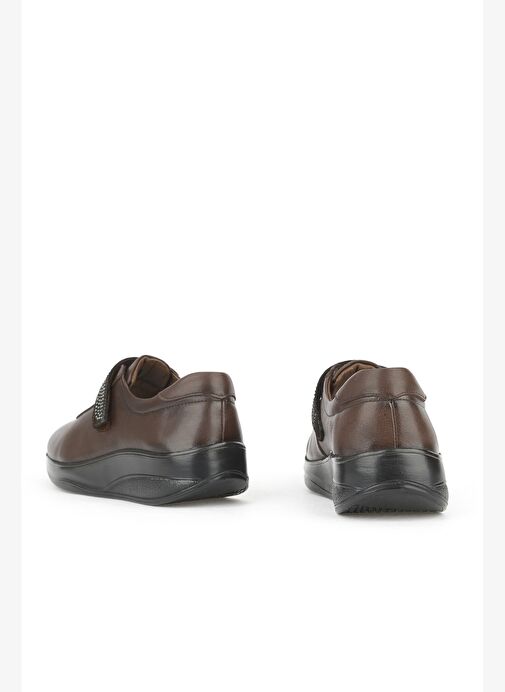 Ziya, Kadın Hakiki Deri Konfor Ayakkabı 15355Z2417 Kahve - Görsel 4