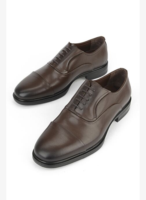 Ziya, Erkek Hakiki Deri Ayakkabı 153745Z276141 Kahve - Görsel 6