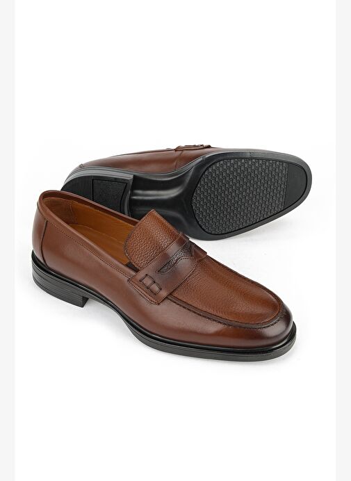 Ziya, Erkek Hakiki Deri Ayakkabı 153745Z27650 Kızıl Kahve - Görsel 5