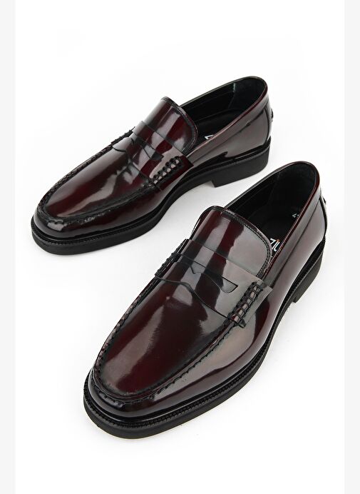 Ziya, Erkek Hakiki Deri Ayakkabı 153745Z300062 Bordo - Görsel 6