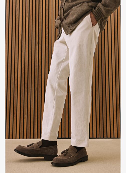 Ziya, Erkek Hakiki Deri Ayakkabı 153986Z4162 Vizon - Görsel 7