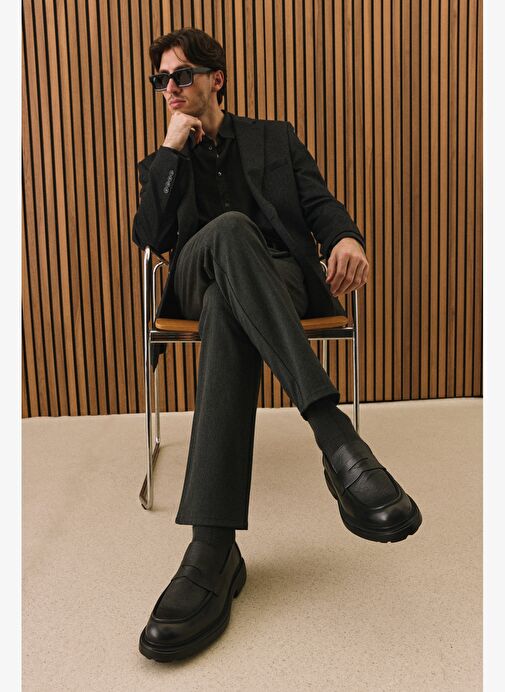 Ziya, Erkek Hakiki Deri Ayakkabı 153986Z4337 Siyah - Görsel 7