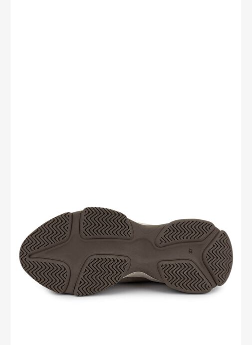 Tamer Tanca Kadın Hakiki Deri Bej Süet Sneakers & Spor Ayakkabı - Görsel 5