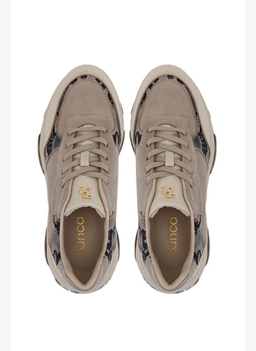Tamer Tanca Kadın Hakiki Deri Bej Süet Sneakers & Spor Ayakkabı - Görsel 6