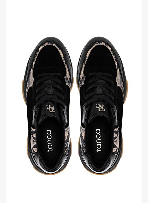 Tamer Tanca Kadın Hakiki Deri Siyah Sneakers & Spor Ayakkabı - Görsel 6
