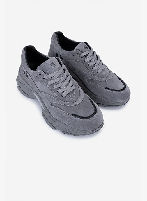 Valmenti Kadın Hakiki Deri Gri Sneakers & Spor Ayakkabı - Görsel 3