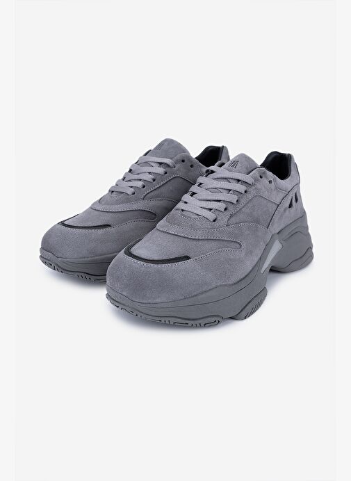 Valmenti Kadın Hakiki Deri Gri Sneakers & Spor Ayakkabı - Görsel 6