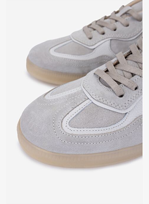 Valmenti Kadın Hakiki Deri Bej Sneakers & Spor Ayakkabı - Görsel 4