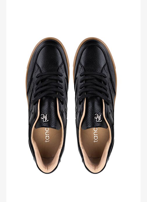 Tamer Tanca Kadın Hakiki Deri Siyah Floter Sneakers & Spor Ayakkabı - Görsel 6