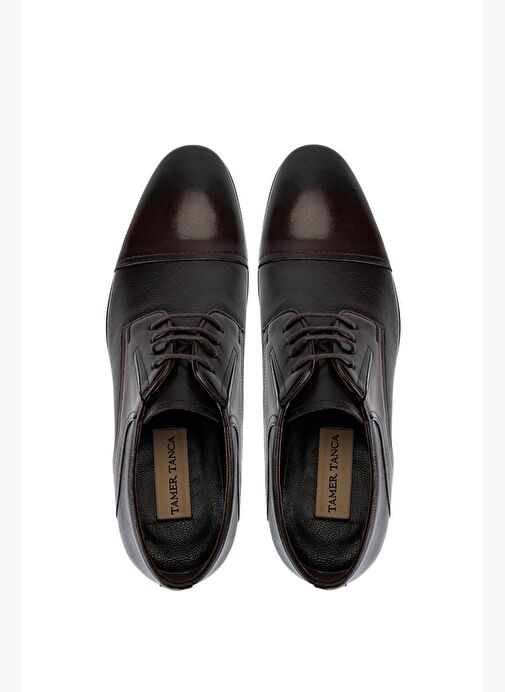 Tamer Tanca Erkek Hakiki Deri Kahverengi Klasik Ayakkabı - Görsel 6