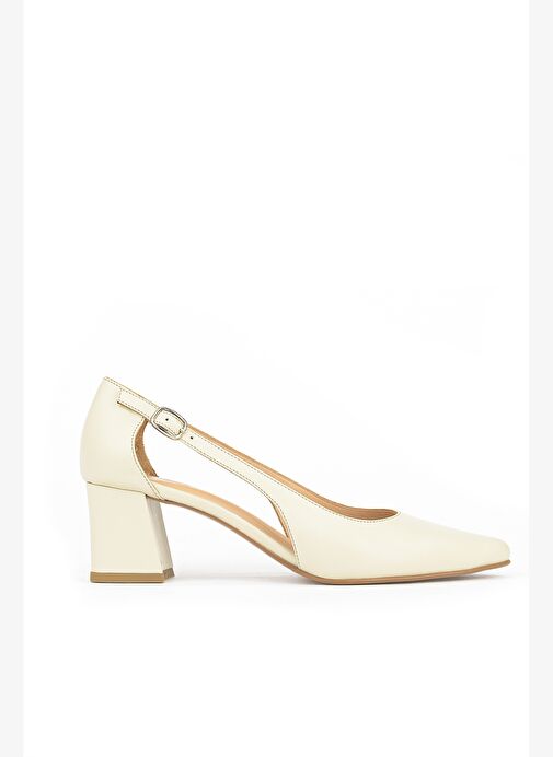 Ziya, Kadın Hakiki Deri Topuklu Ayakkabı 1611030Z383 Bej - Görsel 2