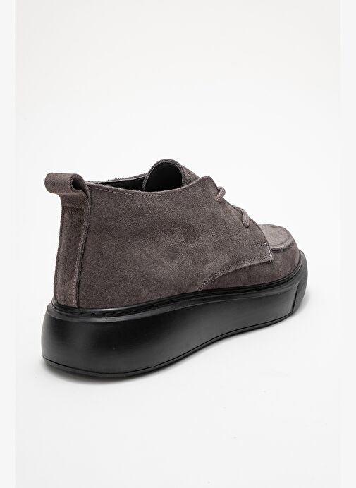 LILYA Füme Gri Süet Hakiki Deri Kadın Chukka Bot - Görsel 6
