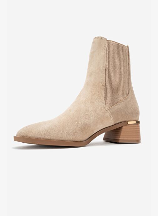NEİVA Bej Süet Hakiki Deri Kadın Chelsea Bot - Görsel 5