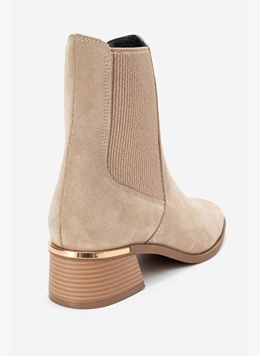 NEİVA Bej Süet Hakiki Deri Kadın Chelsea Bot - Görsel 6
