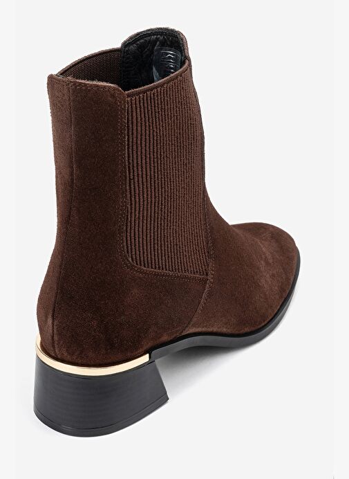 NEİVA Kahverengi Süet Hakiki Deri Kadın Chelsea Bot - Görsel 6
