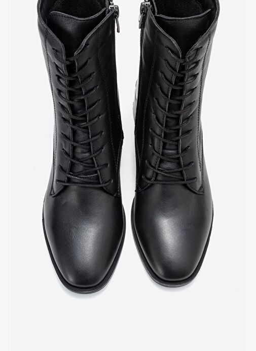 AVIA Siyah Cilt Hakiki Deri Kadın Kalın Topuklu Bot - Görsel 3