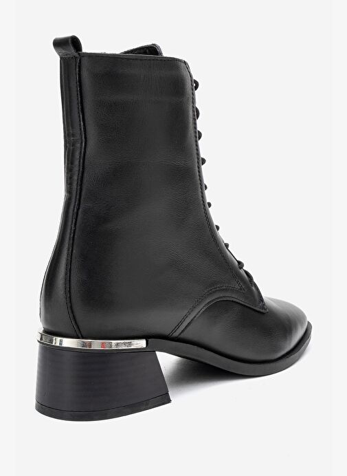 AVIA Siyah Cilt Hakiki Deri Kadın Kalın Topuklu Bot - Görsel 6