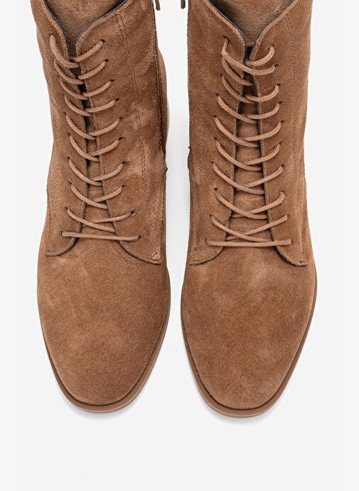 AVIA Toprak Süet Hakiki Deri Hakiki Deri Kadın Kalın Topuklu Bot - Görsel 3