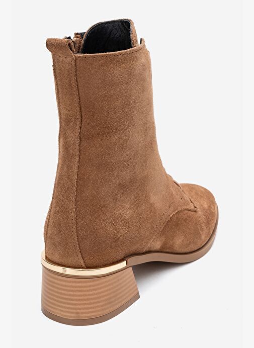 AVIA Toprak Süet Hakiki Deri Hakiki Deri Kadın Kalın Topuklu Bot - Görsel 6