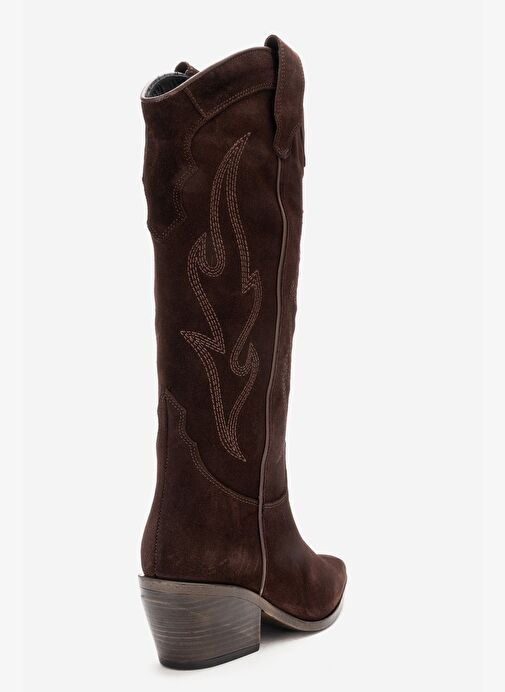 Luvi Shoes Luvi Shoes Belirsiz PİETRO Kahve Kahve Süet Hakiki Deri Kadın Western Çizme Bot | Boyner Belirsiz - 8. görsel