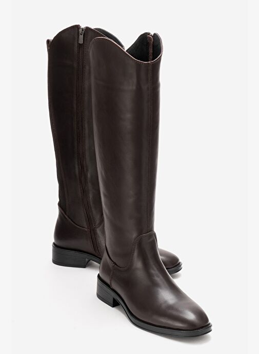 Luvi Shoes Luvi Shoes RUIZ Kahverengi Cilt Hakiki Deri Streç Detaylı Kadın Çizme Bot | Boyner Kahverengi - 2. görsel