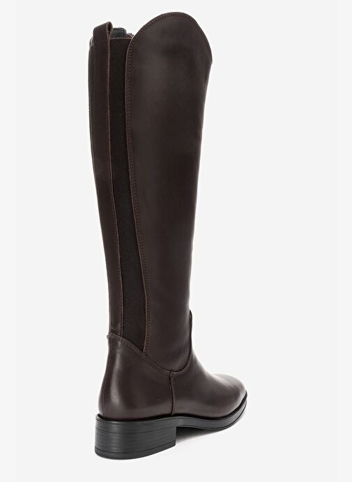 Luvi Shoes Luvi Shoes RUIZ Kahverengi Cilt Hakiki Deri Streç Detaylı Kadın Çizme Bot | Boyner Kahverengi - 8. görsel