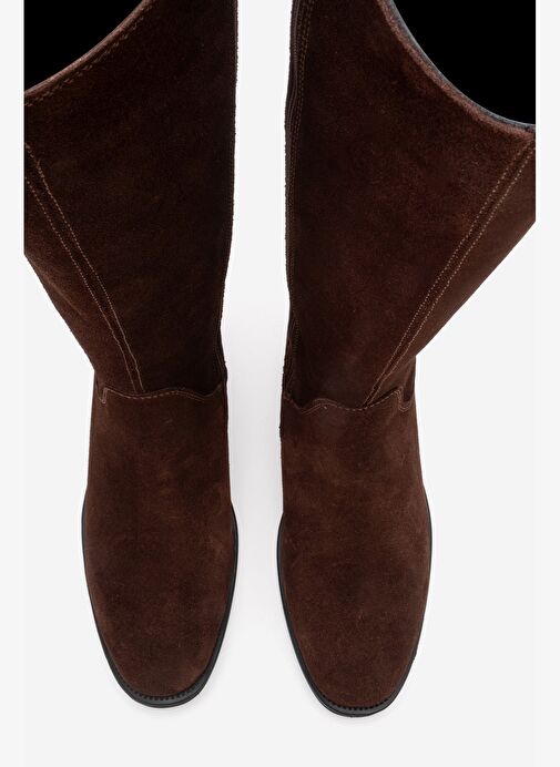 Luvi Shoes Luvi Shoes Belirsiz RUIZ Kahverengi Süet Hakiki Deri Streç Detaylı Kadın Çizme Bot | Boyner Belirsiz - 3. görsel