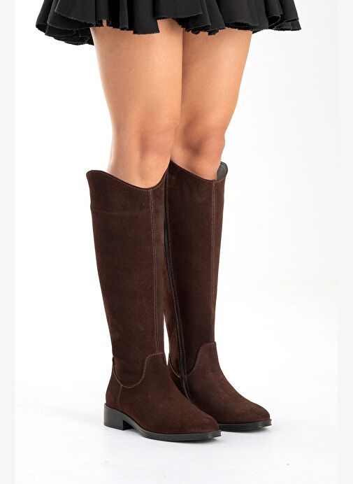 Luvi Shoes Luvi Shoes Belirsiz RUIZ Kahverengi Süet Hakiki Deri Streç Detaylı Kadın Çizme Bot | Boyner Belirsiz - 5. görsel