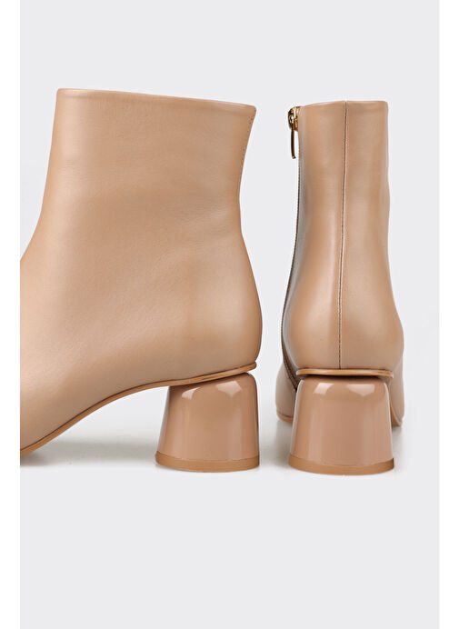 Naturel Deri Kadın Klasik Bot - Görsel 3